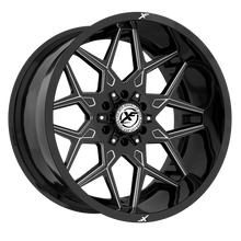 Load image into Gallery viewer, XF-238201081651180-12GBML - XF Off-Road XF-238 20X10 8X165.1 / 8X180 -12mm Gloss Black Milled - XF Off-Road Wheels Canada