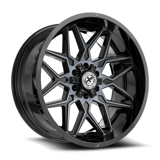 XF-238221261351397-44GBMTITDDT - XF Off-Road XF-238 22X12 6X139.7 / 6X135 -44mm Black & Titanium - XF Off-Road Wheels Canada