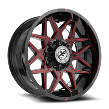 Load image into Gallery viewer, XF-238221281651170-44GBMLR - XF Off-Road XF-238 22X12 8X165.1 / 8X170 -44mm Black &amp; Red - XF Off-Road Wheels Canada