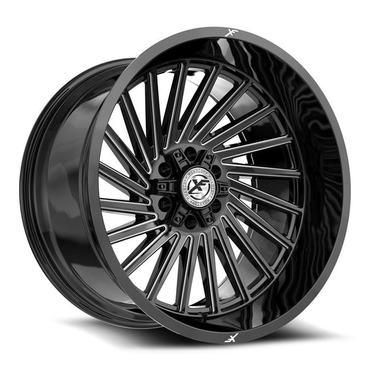 XF-239241461351397-76GBML - XF Off-Road XF-239 24X14 6X139.7 / 6X135 -76mm Black & Milled - XF Off-Road Wheels Canada