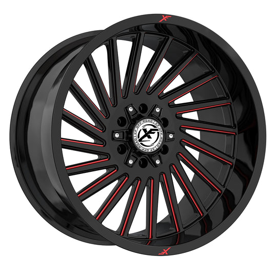 XF-239261261351397-44GBMLR - XF Off-Road XF-239 26X12 6X139.7 / 6X135 -44mm Black & Red - XF Off-Road Wheels Canada