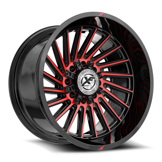 XF-239261481651170-76GBMRED - XF Off-Road XF-239 26X14 8X170 / 8X165.1 -76mm Black & Red - XF Off-Road Wheels Canada