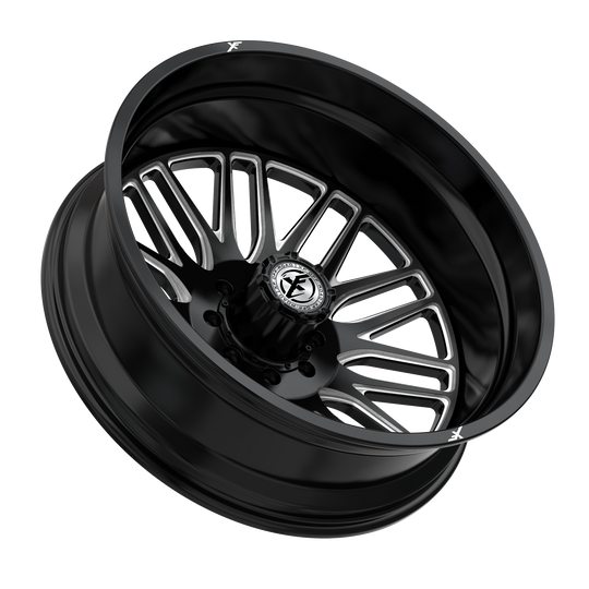 240O208261-192GBML - XF Offroad XF-240 Dually 20X8.25 8X200 ET -192MM Gloss Black Milled - XF Offroad Wheels Canada