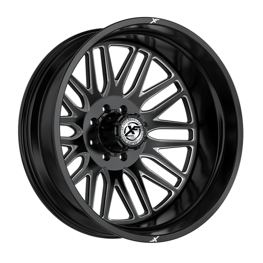 240O208261-192GBML - XF Offroad XF-240 Dually 20X8.25 8X200 ET -192MM Gloss Black Milled - XF Offroad Wheels Canada