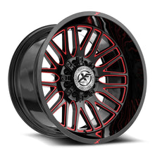 Load image into Gallery viewer, XF-24024128X170-44GBMLR - XF Off-Road XF-240 24X12 8X170 -44mm Gloss Black &amp; Red Milled - XF Off-Road Wheels Canada