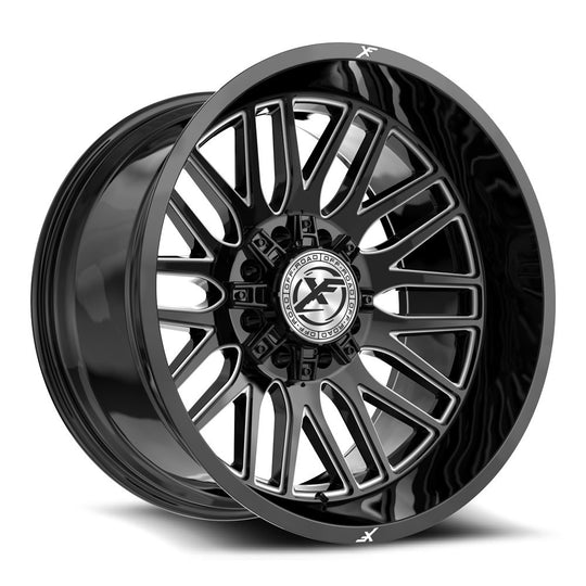 XF-24026148XBLANK-76GBML - XF Off-Road XF-240 26X14 Blank 8X -76mm Gloss Black & Milled - XF Off-Road Wheels Canada