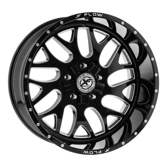 XFX-301201061351397-24BMW - XFX Flow XFX-301 20X10 6X135 / 6X139.7 -24mm Black & Milled - XFX Flow Wheels Canada