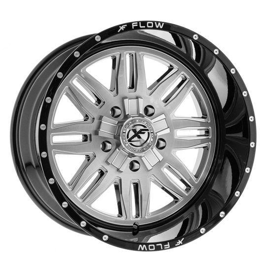 XFX-303221251397150-44GBBRMW - XFX Flow XFX-303 22X12 5X139.7 / 5X150 -44mm Brushed & Milled With Black Lip - XFX Flow Wheels Canada