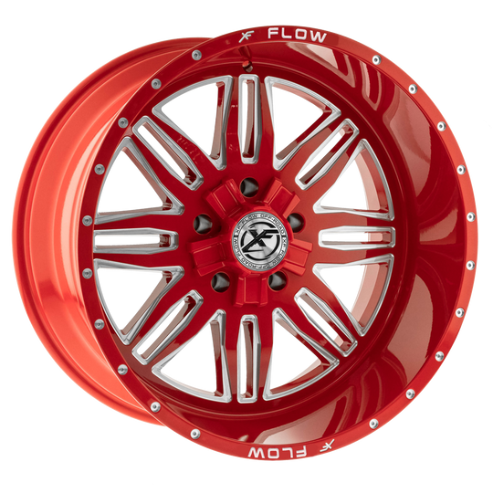 XFX-303221251397150-44RM - XFX Flow XFX-303 22X12 5X139.7 / 5X150 -44mm Red & Milled - XFX Flow Wheels Canada