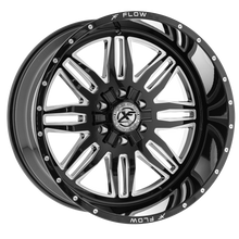Load image into Gallery viewer, XFX-303261251271397-44BMW - XFX Flow XFX-303 26X12 5X127 / 5X139.7 -44mm Gloss Black &amp; Milled - XFX Flow Wheels Canada
