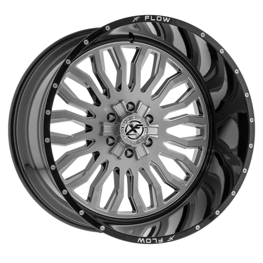 XFX-305241451271397-76GBBRMW - XFX Flow XFX-305 24X14 5X139.7 / 5X127 -76mm Brushed & Milled With Black Lip - XFX Flow Wheels Canada