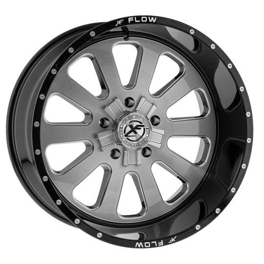 XFX-N-302241451271397-76GBBRMW - XFX Flow XFX-302 24X14 5X139.7 / 5X127 -76mm Brushed & Milled With Black Lip - XFX Flow Wheels Canada
