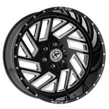 Charger l'image dans la galerie, XFX-N-304241451271397-76BMW - XFX Flow XFX-304 24X14 5X127 / 5X139.7 -76mm Black &amp; Milled - XFX Flow Wheels Canada