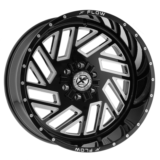 XFX-N-304241451271397-76BMW - XFX Flow XFX-304 24X14 5X127 / 5X139.7 -76mm Black & Milled - XFX Flow Wheels Canada