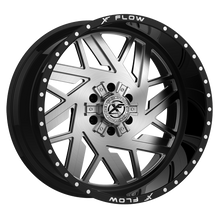Charger l'image dans la galerie, XFX-N-306241251271397-44GBBRMW - XFX Flow XFX-306 24X12 5X139.7 / 5X127 -44mm Brushed &amp; Milled With Black Lip - XFX Flow Wheels Canada