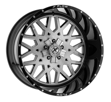 Charger l'image dans la galerie, XFX-N-307261251271397-44GBBRMW - XFX Flow XFX-307 26X12 5X127 / 5X139.7 -44mm Brushed &amp; Milled With Black Lip - XFX Flow Wheels Canada