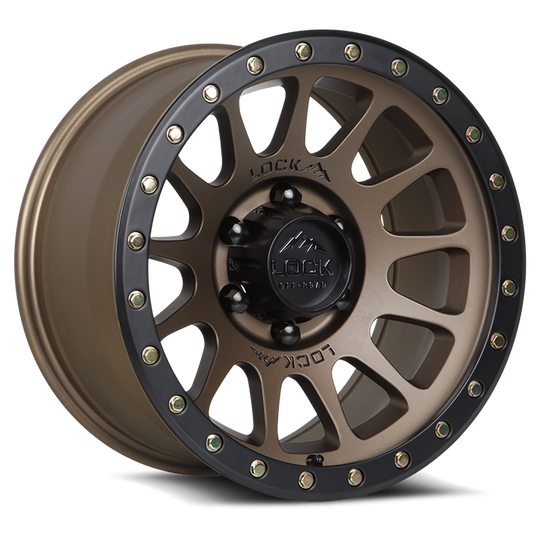 YOSEMITE-7969MRMBR - Lock Offroad Yosemite 17X9 6X139.7 ET 0mm Matte Desert Bronze With Black Ring - Lock Offroad Wheels Canada