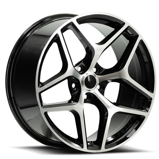 Z28-2091830BM - O.E. Revolution Z28 20X9 5X120 30mm Gloss Black & Machined - O.E. Revolution Wheels Canada