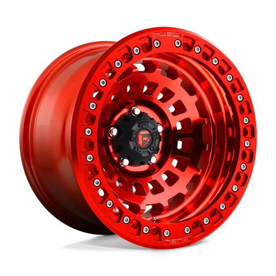D10017907536 - Fuel Off-Road D100 Zephyr Beadlock 17X9 5X127 -38 mm Candy Red - Fuel Off-Road Wheels Canada