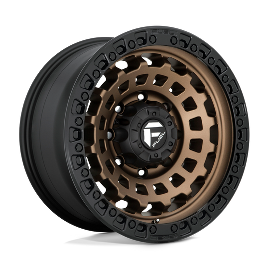 D63418908245 - Fuel Off-Road D634 Zephyr 18X9 8X165.1 -12 mm Matte Bronze Black Bead Ring - Fuel Off-Road Wheels Canada