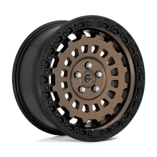D6341780D5+38 - Fuel Off-Road D634 Zephyr 17X8 5X114.3 ET 38mm Matte Bronze with Black Bead Ring - Fuel Off-Road Wheels Canada