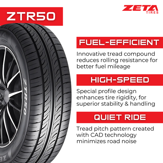 ZT1856014H 185/60R14 Zeta ZTR50 82H Zeta Tires Canada