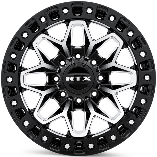 83205 - RTX Offroad Zion 20X9 8X170 20mm Gloss Black Machined - RTX Wheels Canada
