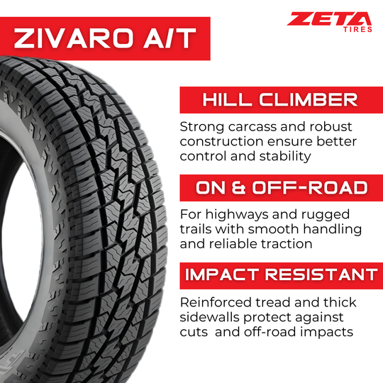 ZT2357515LTZV LT235/75R15 Zeta Zivaro A/T 107S Zeta Tires Canada