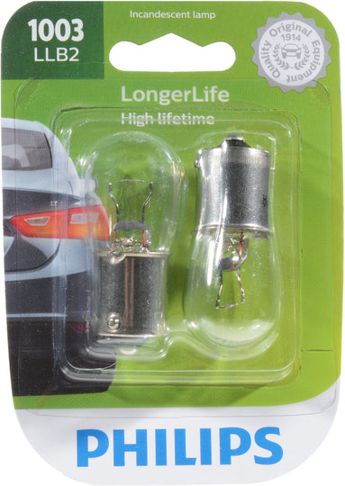 1003LLB2 Philips LongerLife Miniature 1003LL - LongerLife - Twin Blister Pack Philips Bulbs