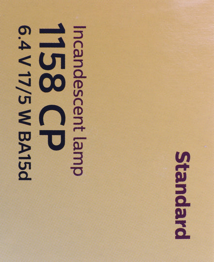 1158CP Philips Standard Miniature 1158 - Standard - Multiple Commercial 10-Pack Philips Bulbs