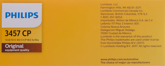 3457CP Philips Standard Miniature 3457 - Standard - Multiple Commercial 10-Pack Philips Bulbs