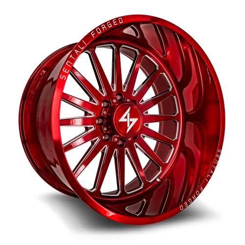 SF230168199RM - Sentali Forged SF2RM 30X16 8X165.1 ET -99MM Red Milled - Sentali Forged Wheels Canada