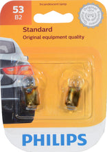 Load image into Gallery viewer, 53B2 Philips Standard Miniature 53 - Standard - Twin Blister Pack Philips Bulbs