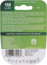 Load image into Gallery viewer, 158LLB2 Philips LongerLife Miniature 158LL - LongerLife - Twin Blister Pack Philips Bulbs
