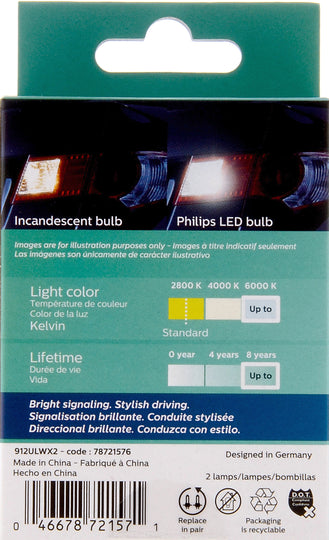 912WLED Philips Ultinon LED 912WLED - Ultinon LED - White Philips Bulbs