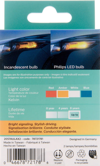 2057ALED Philips Ultinon LED 2057ALED - Ultinon LED - Amber Philips Bulbs