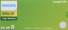 Load image into Gallery viewer, 921LLCP Philips LongerLife Miniature 921LL - LongerLife - Multiple Commercial 10-Pack Philips Bulbs