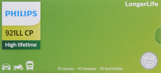 921LLCP Philips LongerLife Miniature 921LL - LongerLife - Multiple Commercial 10-Pack Philips Bulbs