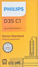 Load image into Gallery viewer, D3SC1 Philips Xenon HID lamp D3S - Standard - Single Commercial Pack Philips Bulbs