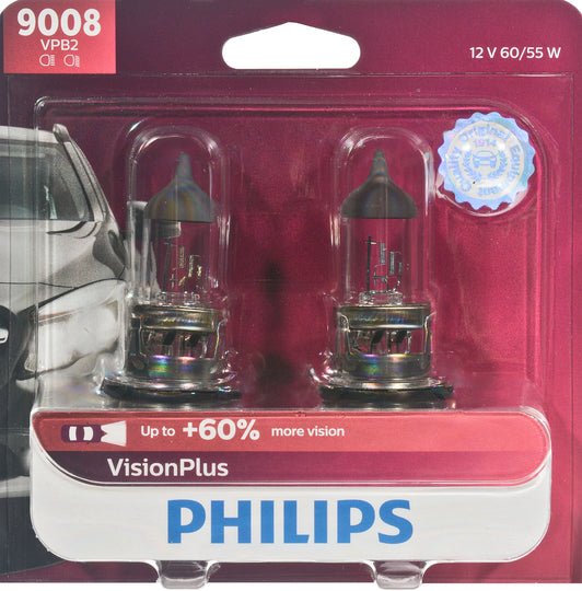 9008VPB2 Philips VisionPlus Headlight 9008 - VisionPlus - Twin Blister Pack Philips Bulbs