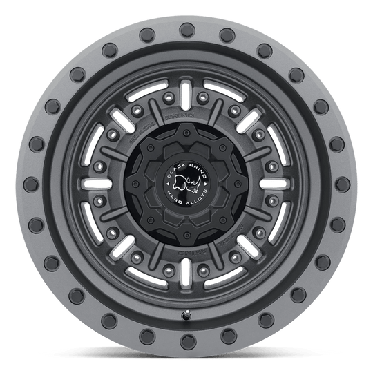 1785ABR006114G76 - Black Rhino Abrams 17X8.5 6X114.3  0mm Textured Matte Gunmetal - Black Rhino Wheels Canada