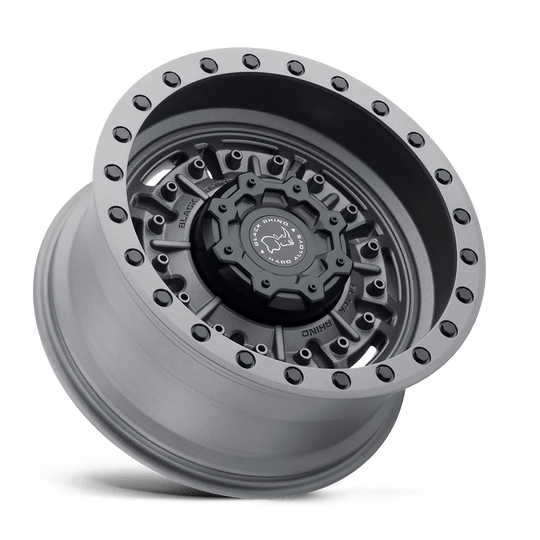 1785ABR006114G76 - Black Rhino Abrams 17X8.5 6X114.3  0mm Textured Matte Gunmetal - Black Rhino Wheels Canada