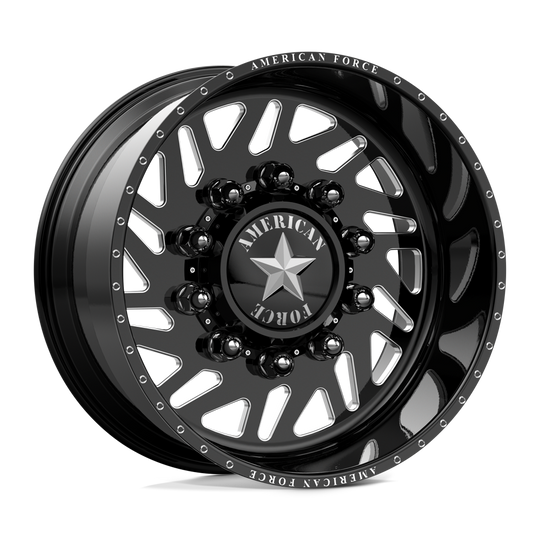 AFTH6H02G24-5-21 - American Force AFW Siege 22X11 8X180 0mm Gloss Black Mill-Mach - American Force Wheels Canada