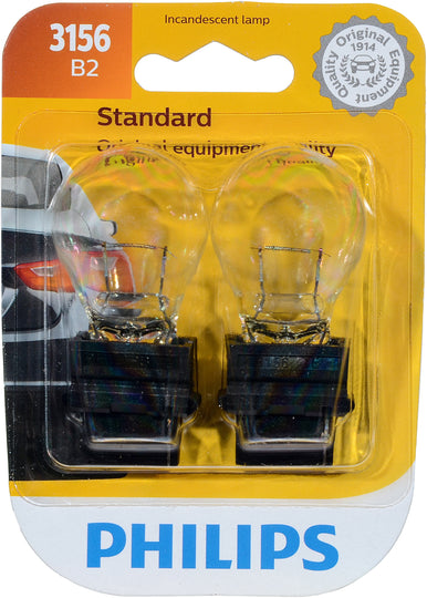 3156B2 Philips Standard Miniature 3156 - Standard - Twin Blister Pack Philips Bulbs