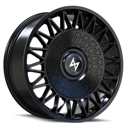 SL31241051105 - Sentali Luxx Crown   24X10 5X130 ET 10MM Gloss Black  - Sentali Luxx Wheels Canada