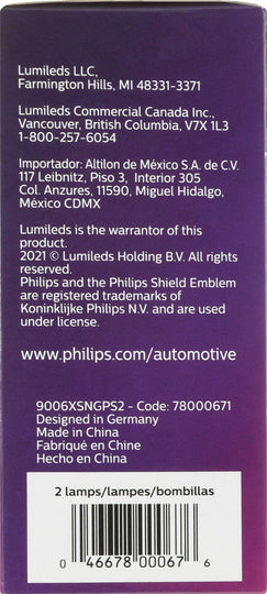 9006XSNGPS2 Philips NightGuide platinum Headlight 9006XS - NightGuide Platinum - Twin Special Pack Philips Bulbs