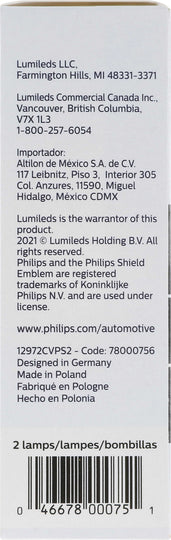 H7CVPS2 Philips CrystalVision platinum Headlight H7 - CrystalVision Platinum - Twin Special Pack Philips Bulbs