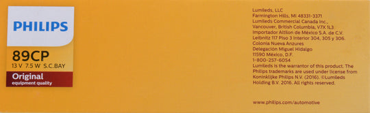 89CP Philips Standard Miniature 89 - Standard - Multiple Commercial 10-Pack Philips Bulbs