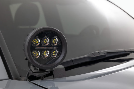 71083 LED Light Kit - Ditch Mount - 2" Black Pair - Amber DRL - Toyota Tacoma (16-23) Rough Country Canada