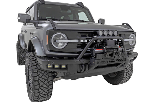 51118 Safari Bar - 12" LED Light Bar - Black - Dual Row - OE Modular Steel - Ford Bronco (21-23) Rough Country Canada